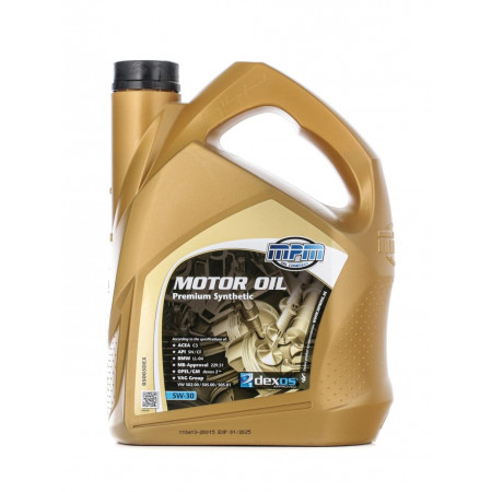 MPM MOTOR OIL 5W-30 PREMIUM SYNTHETIC GM DEXOS2 5L